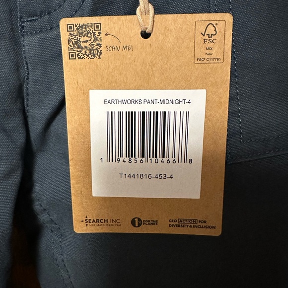 TOAD & CO Earthworks Straight Leg Pant Midnight Size 4 NET - Picture 3 of 5